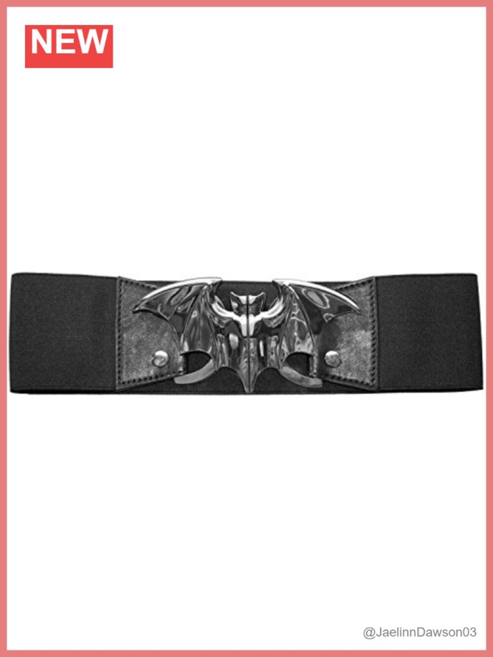 Bat Buckle Elastic Waist Belt Slim Fit Split Buckle Fastening